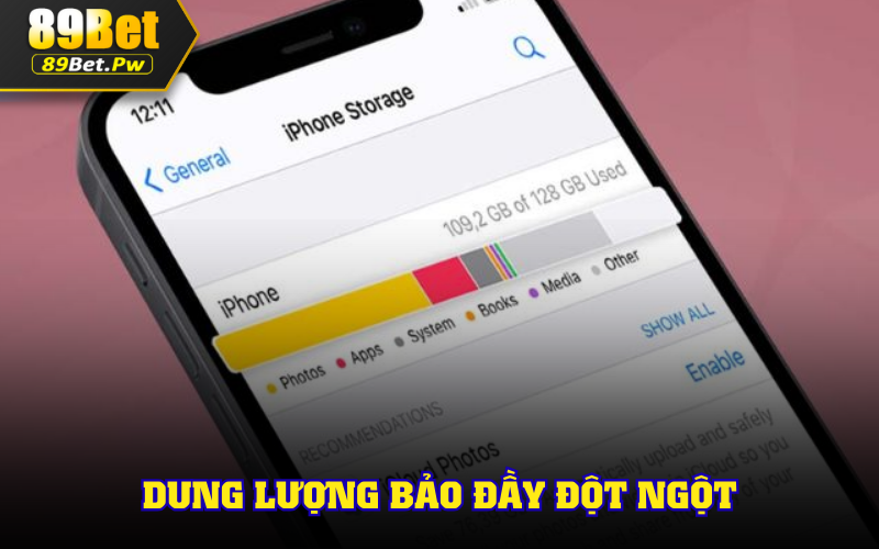 Dung lượng bảo đầy đột ngột